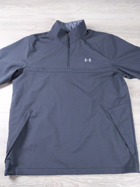 Under Armour Storm Black Sz L Half Zip Pullover Short Sleeve Jacket Wind Breaker | eBay