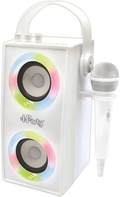 Lexibook BTP180Z iParty Tragbarer Bluetooth Lichtlautsprecher mit Mikrofon weiß 