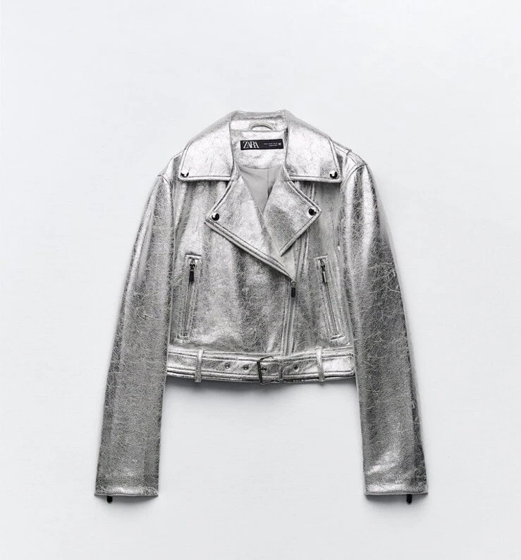 Silver metal best sale jacket