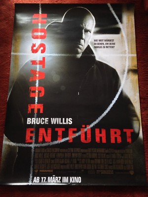 Hostage Entführt Kinoplakat Poster A0, 84x119cm, Bruce Willis