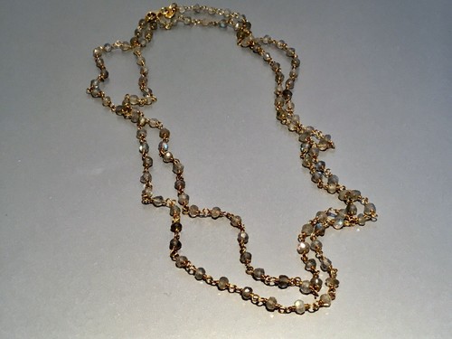 NWT ARGENTO VIVO BEAD WRAP NECKLACE IN GOLD/LABRADORITE 36”