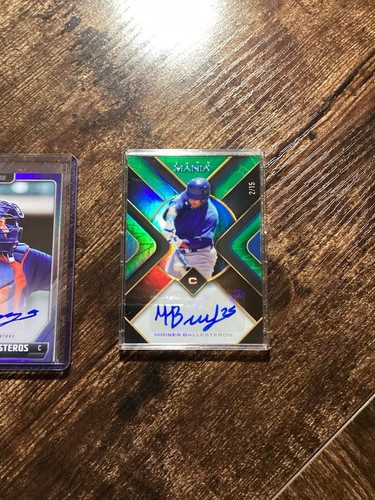 Moises Ballesteros 2023-24 Wild Card Auto Mania GREEN /15 & Pulse On Card Auto - Picture 4 of 9