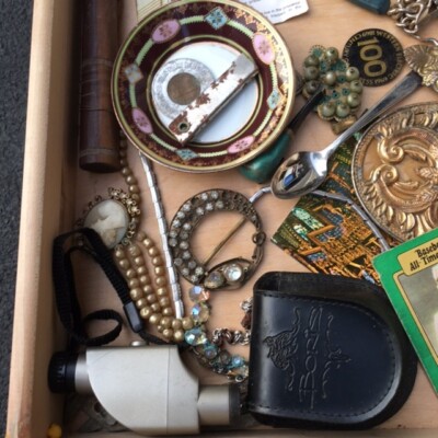 Estate Lot-Junk Drawer Jewelry, Trinkets, Coins, Watch-Lot  display picture 2