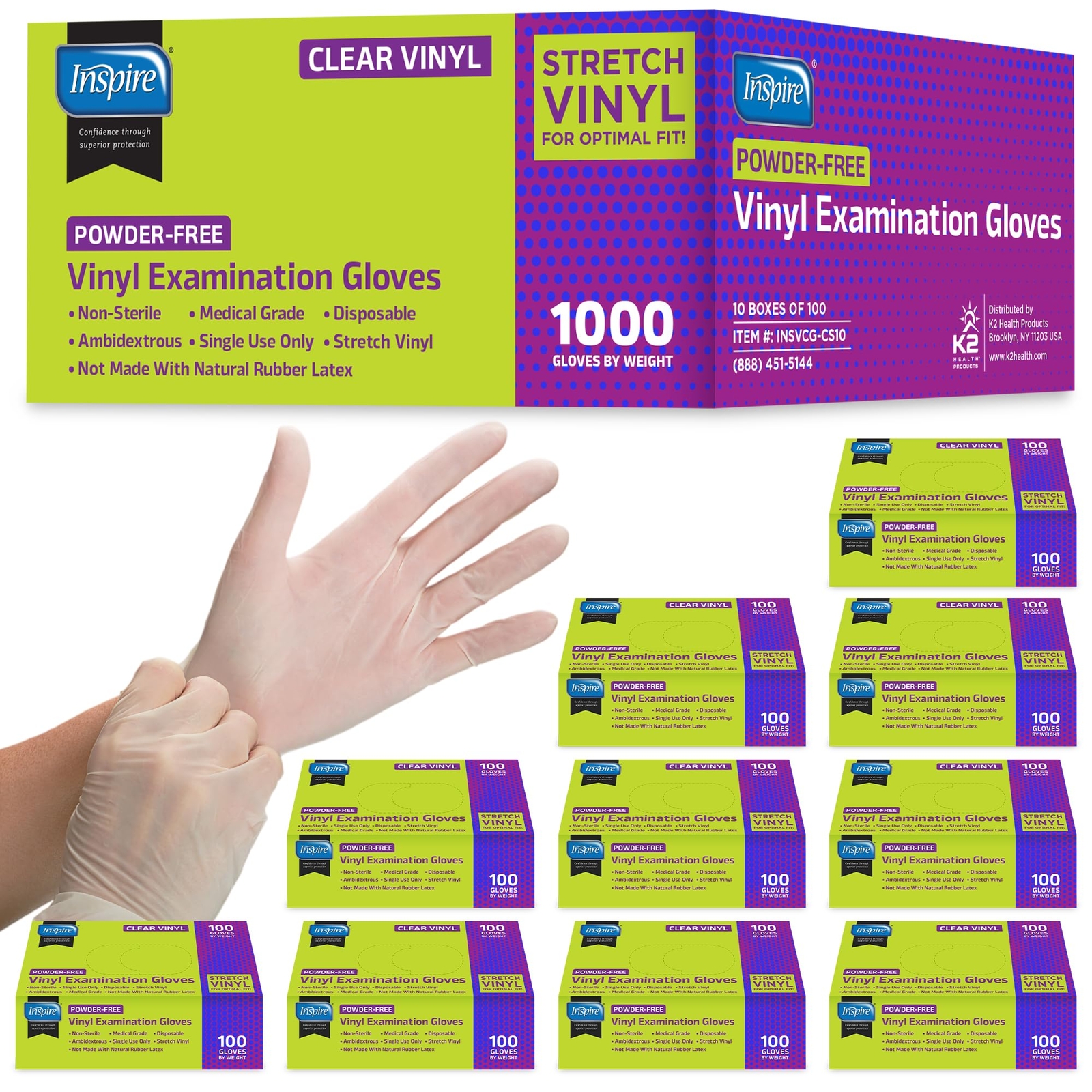 Exam Medical Gloves Clear Vinyl Gloves Disposable Gloves Cleaning Gloves Disp...