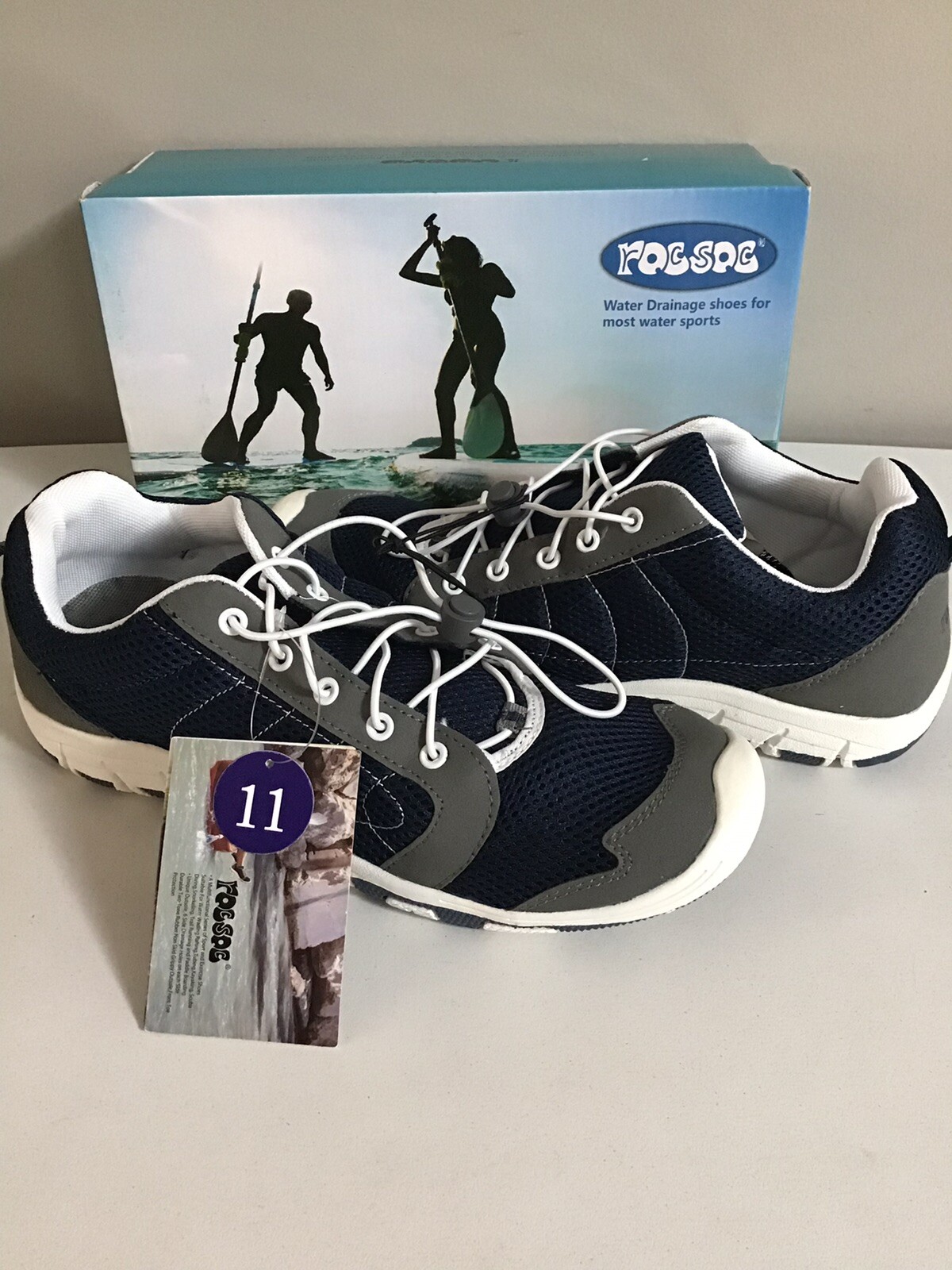 RocSoc Womens Navy/grey Water Shoes Size 11 (1517688) for sale online