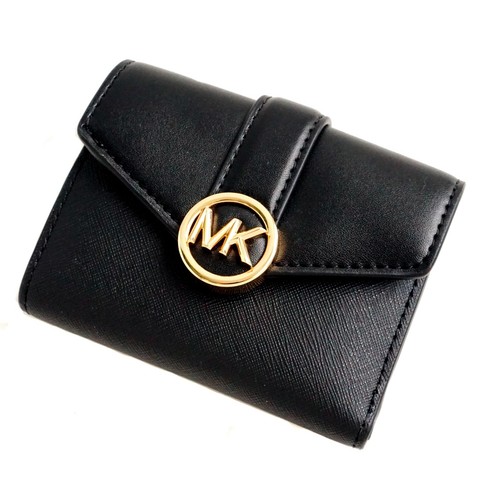 Michael Kors Portemonnaie Geldbörse Geldbeutel Carmen MD Flap Blfld Schwarz neu