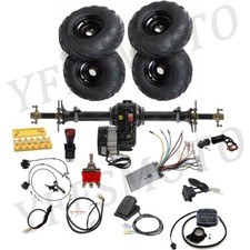 30'' Rear Axle Kit 48V 100W Differential Motor Brake 145/70-6 Tire 4 Wheeler ATV
