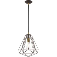 Livex Lighting 41324-07 Geometric Mini Pendant Bronze/Gold(Brass)