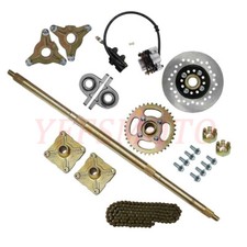 810mm Go Kart Drift Mowers Rear Axle Kits Sprocket Chain Brake Caliper Rotor DIY