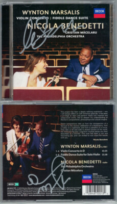 Nicola BENEDETTI & Wynton MARSALIS Signed Violin Concerto Fiddle Dance MACELARU