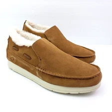 Sperry Moc Sider WR Mens Size 9 Tan Suede Comfort Lined Shoes STS23726