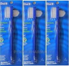 ORAL B Denture Brush 81001  3 brushes  Packaging May Vary