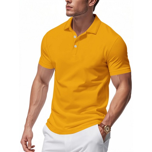 Herren Freizeit Golf Poloshirts Sport Kurzarm Knopfleiste Oberteile Slim Fit T-Shirt❤ - Bild 35 von 36
