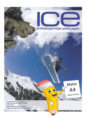 ICE DUO MATTE Coated A4 Pro Very Thick Inkjet Photo Paper/Card 300gsm - View #3