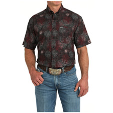 MTW1704156 Cinch Men's ArenaFlex Short Sleeve Buttondown Black Western Shirt NEW