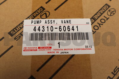 4431060641 Genuine Toyota PUMP ASSY VANE 44310-60641 | eBay