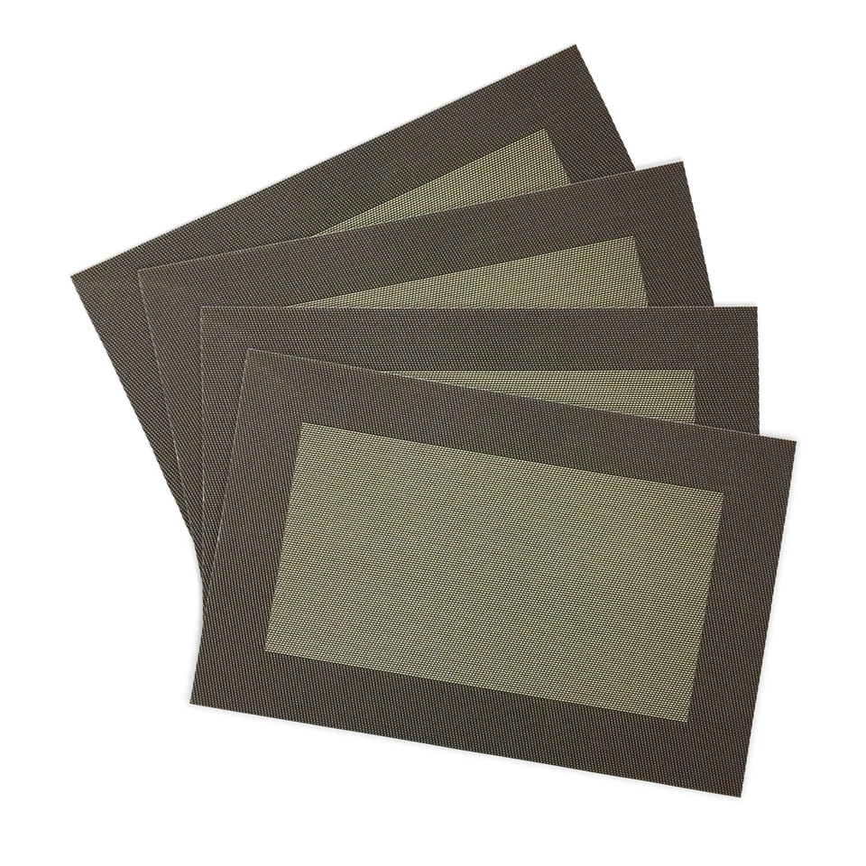 Juego de 4 manteles individuales de PVC con bordes tejidos, 12"x18", tapetes decorativos para vacaciones Foto 4 de 4