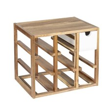 Wenko Weinregal Flaschenregal Holz quadratisch modern 24 x 33,5 x 29 cm Regal