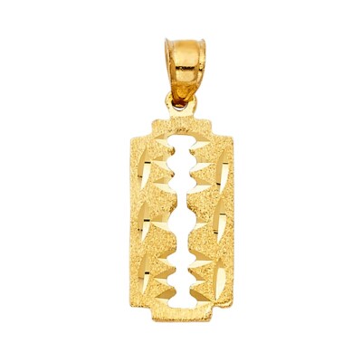 14K Gelbgold Schlüsselloch Anhänger