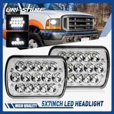 DOT 5x7" 7x6''  LED Headlights For 1999-2010 Ford F250 F350 F450 F550 Super Duty