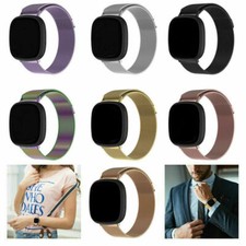Magnetic Loop Watch Band Stainless Steel Wrist Strap For Fitbit Sense /Versa 3