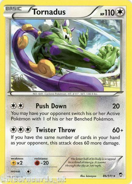 Furious Fists 86/111 Tornadus Rare Pokemon Card