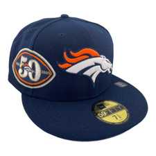 New Era Denver Broncos 50th Anniversery Patch UV Embroidered 59FIFTY Fitted Hat