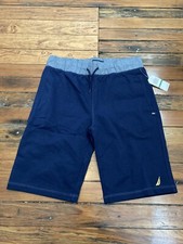 NWT Nautica Navy Blue Sweat Shorts sz Youth L 14/16 Msrp 34.50