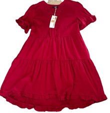 Red Short Sleeve NEW Size L Knit Dress V-neck Valentines Love Cottage Dakotoo