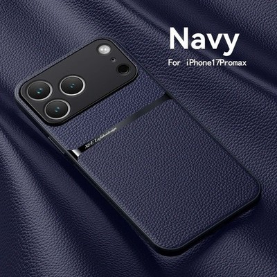 Shockproof Leather Magnetic Phone Case for iPhone 17 16 15 14 13 12 Pro Max Plus