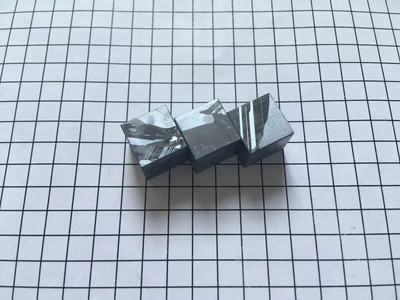 Silicon 10mm cube etched crystal structure Si periodic table element collection