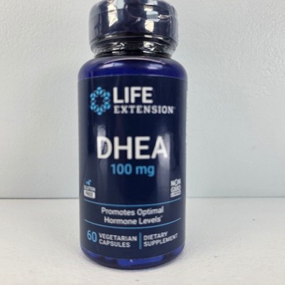 Life Extension DHEA 100mg 60 Vegetarian Capsules Hormone Support Non-GMO 05/2027
