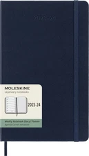 Moleskine 2023-2024 Weekly Planner, 18M, Large, Sapphire Blue, Hard Cover (5 ...