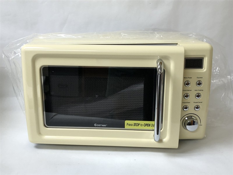 Costway Home of Delights EP23853 700W Retro Countertop Microwave Oven - Cream