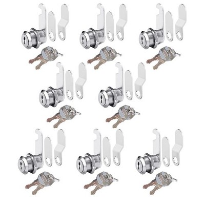 Cabinet Locks 8 Packs Keyed Different Cam Lock 1-1/8 Inch 30mm with 3PCS Diff...