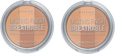 Lot Of 2 Rimmel LONDON Lasting Finish Breathable Finishing Powder, 002 Dawn
