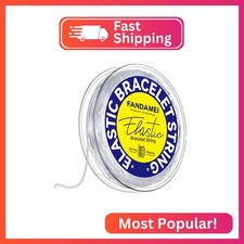 FANDAMEI 1mm Elastic Bracelet String Cord, Crystal Stretch Bead Cord for Bracele