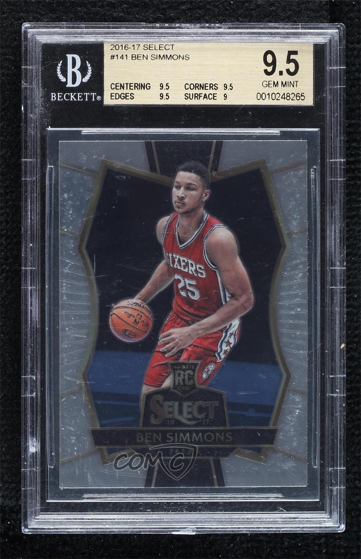 2016-17 Panini Select Premier Level Ben Simmons #141 BGS 9.5 GEM MINT 10xc