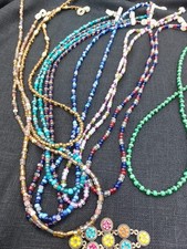 Beaded Eyeglass Chain Glasses Strap for Women Mask Lanyard Set Of 8 READ