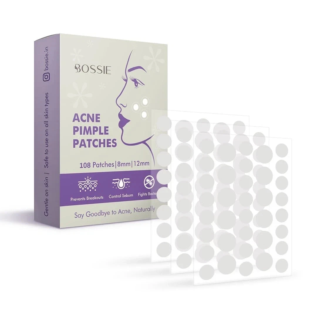 BOSSIE Pimple Patches 108 Dots 100% Hydrocolloid Pimple Patches ACNE Face