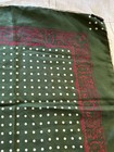 100% Silk Scarf Made In Italy Square Red Green White — photo 4