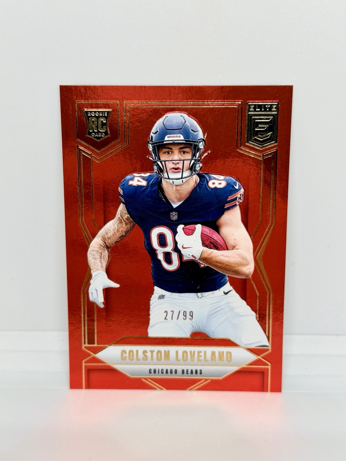 COLSTON LOVELAND Rookie 2025 Donruss Elite Red /99 Chicago Bears RC #109