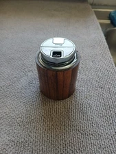 Vintage Scripto Rosewood and Chrome Steel Table Lighter (Untested)