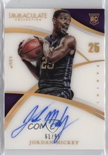 2015 Panini Immaculate Collegiate Rookie Numbers /99 Jordan Mickey Auto 11oq