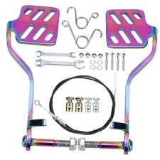 Go Kart Pedals - Brake  Throttle with 71" Cable Kit - Compatible Colourful