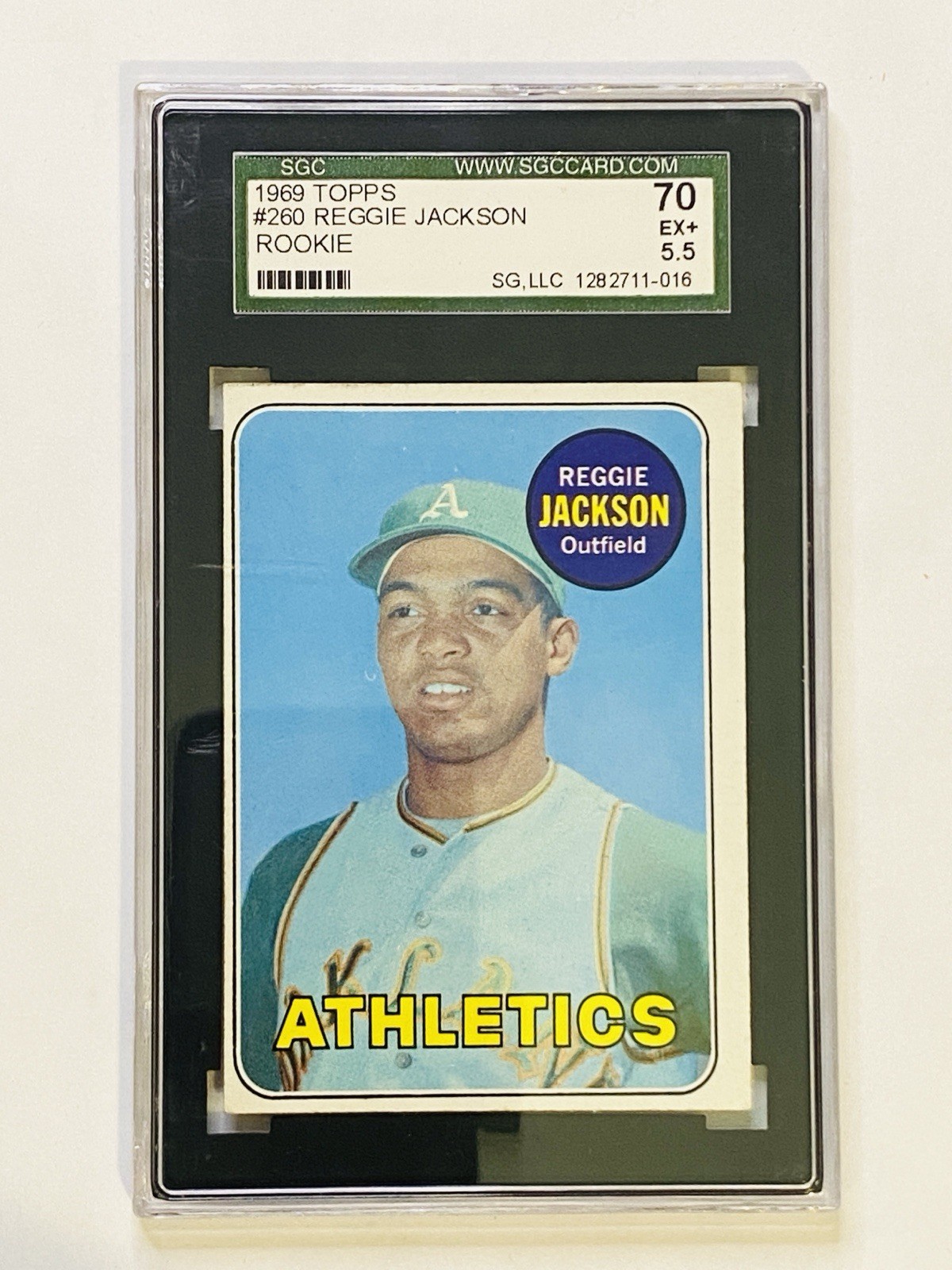 1969 TOPPS REGGIE JACKSON ROOKIE  SGC 5.5 ATHLETICS