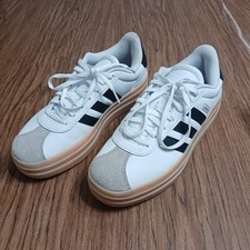 Adidas VL Court Bold J Sneakers Womens 7 White JP5074 Athletic Shoes