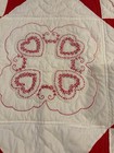 Quilt Homemade Queen Size 89’’x100’’ Red Hearts Pattern Cotton Hand Stitched — photo 5