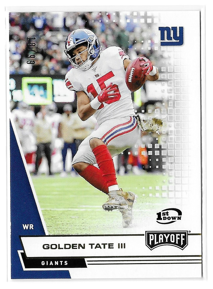 2020 Playoff 1st Down /99 Golden Tate #188 New York Giants Parallel Numbered NFL