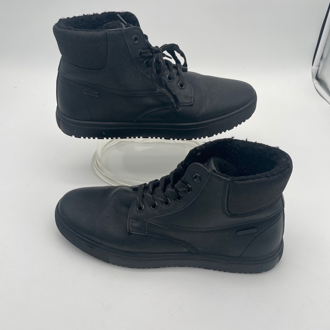 Nanny State Tony Black Ankle Boots Lace-up Faux Fur High-top UK 9 US 10 mens image 9
